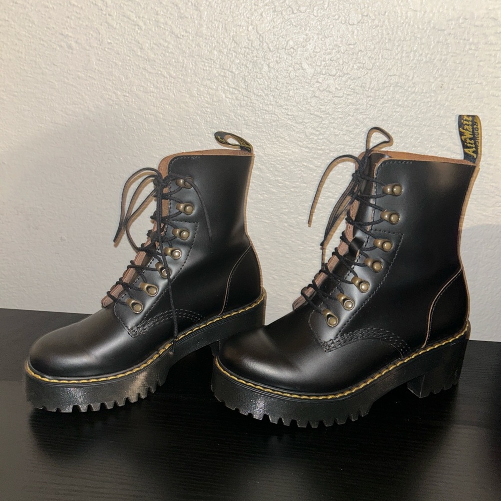 Dr. Martens Black Leona Boots